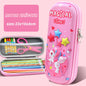 3D Kawaii Pencil Case EVA Large Capacity Waterproof Light Pencil Box for Student School Supply Stationery bag