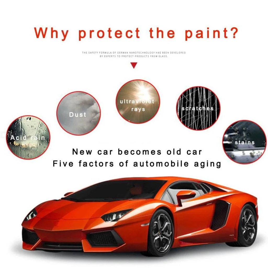 3 in 1 Car Ceramic Coating Nano Super Hydrophobic Protection Polishing Spraying Quick Coat Glass ,Wheel & Paint Care JB XPCS 44