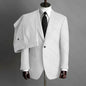 Fashion Gray Men Suits High-end Single Breasted Wedding Tuxedo Business Casual Office Male Suit Slim 2 Piece (Blazer+Pants)