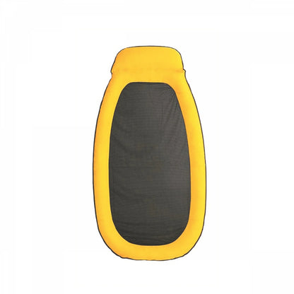 Inflatable adult floating mat 178x94cm integrated headrest breathable mesh durable PVC max load 110kg safety valve pool beach lake easy to inflate foldable summer