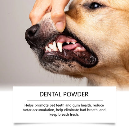 150g Mint Dog Dental Cleaning Powder Gentle Remove Teeth Stain Prevent Plaque Tartar Removal Refreshing Breath Dog Teeth Cleaner