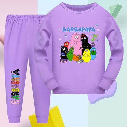 barbapapa Children's Suit for Girls Children's Clothing Girl Child Tracksuit Pajamas Kids Football Kits Korean Popular Clothes