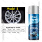 450ml Silver Series Alloy Automotive Wheel Repair Spray Paint - DIY Scratch Remover, Touch Up Paint Quick Matte Bright black