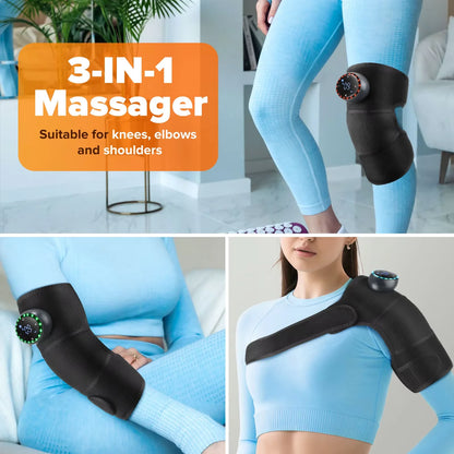 Electric Shoulder Heating Pad 3-Speed Vibration Muscle Relax Belt Thermal Massager Shoulder Neck Health Care Support Brace