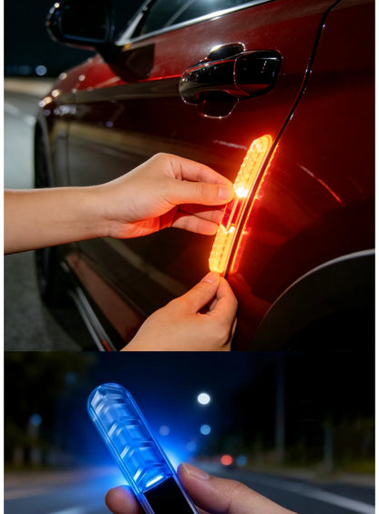Car doors, electric motorcycles, anti scratch and anti-collision strips, solar warning and anti rear end collision lights, no wi