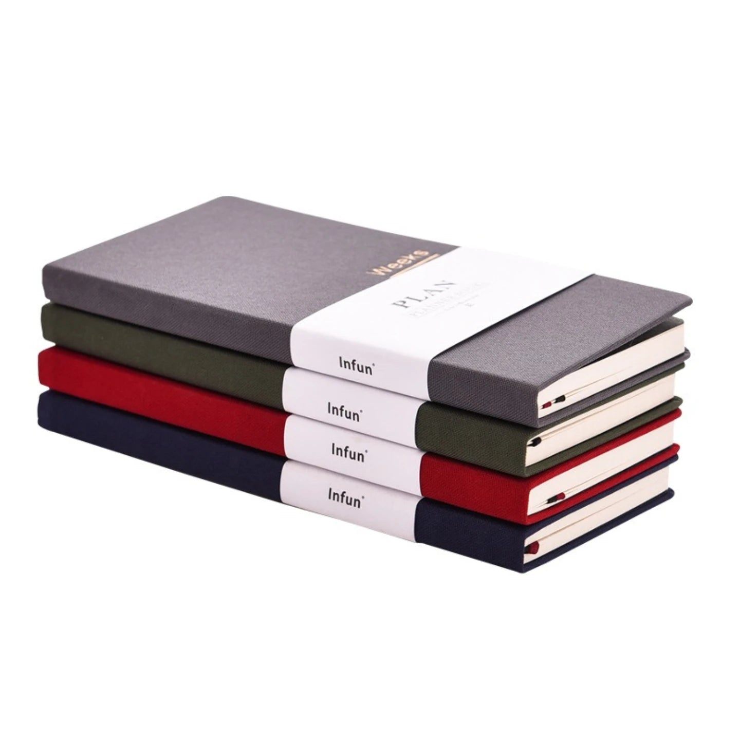 Undated Weekly Fabric A6 Journal - Portable Pocket-Sized Planner for Notes, Goals & Daily Flow Linen Weeks Planning System