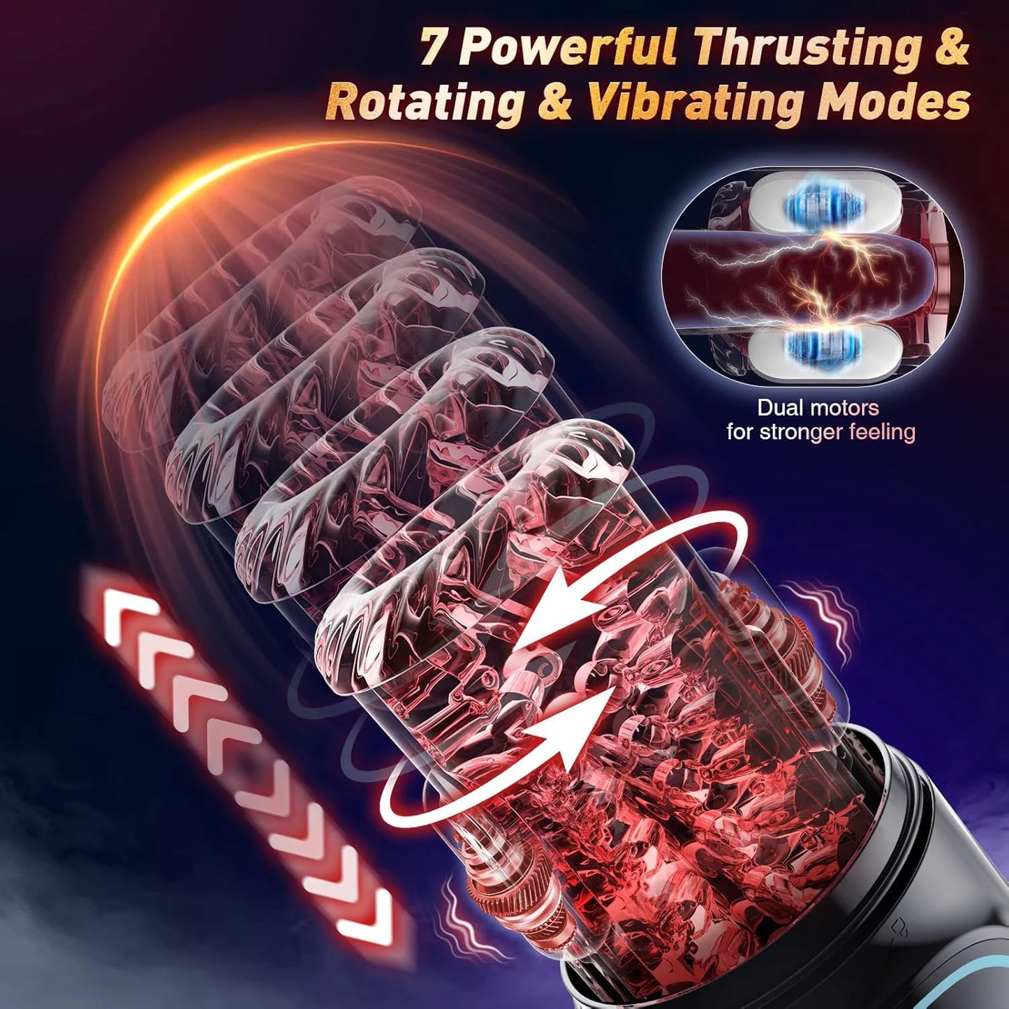 Automatic Male Masturbation Cup Thrusting Rotation Male Masturbator Sucking Licking Vacuum Penis Pump Real Pocket Pussy Sex Toys