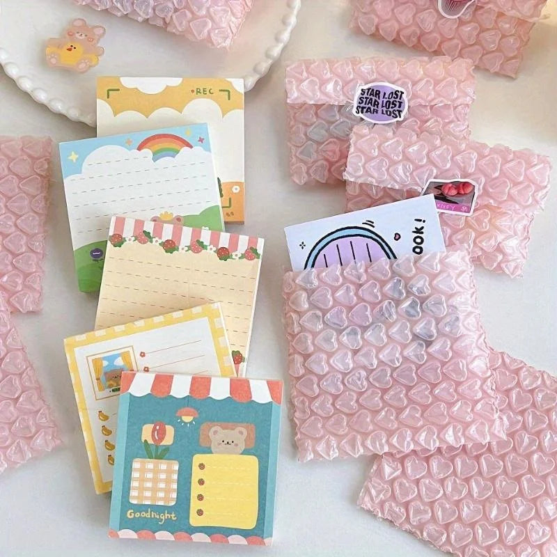 20PCS Pink Love Bubble Bag Bubble Film Bubble Envelope Small Card Cover Gift Packaging Bag Shockproof and Waterproof