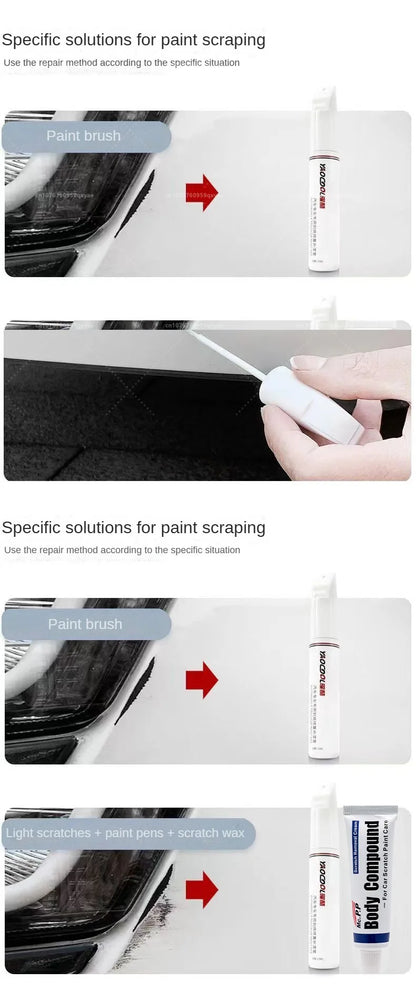 Suitable for Tesla Model 3 Y X S Automotive Paint Repair Pen Pearl White Clearcoat Pen Paint Repair Set Wheel Hub Silver