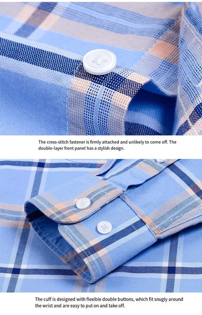 The new 10XL and 11XL oversized Oxford fabric men's shirt is 100% pure cotton, fashionable, casual and business without ironing