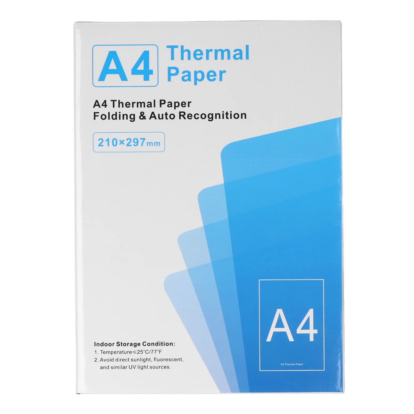 100 Sheets A4 Thermal Printing Paper for Portable Printer Quick Dry Compatibility Inkless Multifunctional Folded Thermal Paper