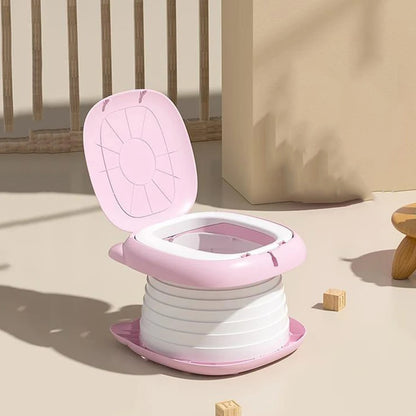 Portable Potty for Toddler Travel Foldable Potty Training Toilet for Car Camping Indoor Outdoor Bathroom for Baby Children Kids