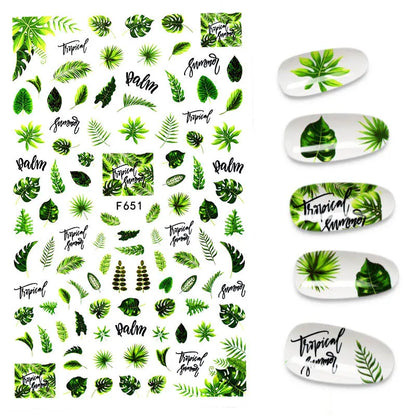 Black and White Love Flowers Line Art 3D Stickers Nail Decals Nail Art Accessories Butterfly Rose Nail Stickers Nail Sliders