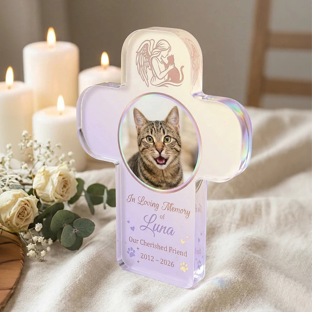 1pc Personalized Custom Pet Memory Plaque,Remembrance Souvenir,Table Decor,Custom Name & Date Text,Pet Lovers,Memorial Holiday
