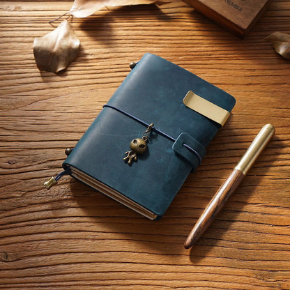 Fromthenon Leather TN Travel Notebook Handbook Diary First Layer Cowhide Diary Handbook Notes Handmade Loose-leaf Notebook