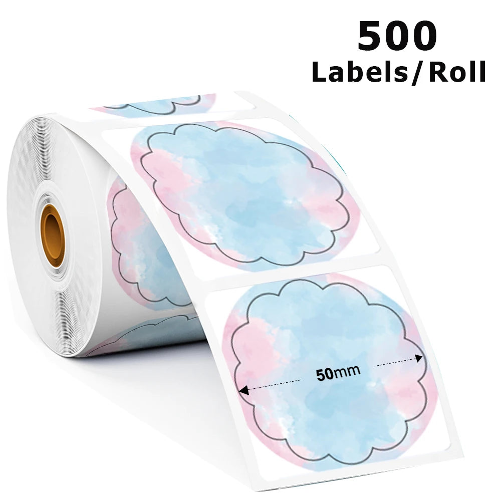 Munbyn/Nelko Holographic Laser Silver Sticker DIY Seal Labels for Card Festival Crafts Party Decorations for 241BT 246S D520