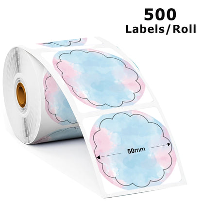 Munbyn/Nelko Holographic Laser Silver Sticker DIY Seal Labels for Card Festival Crafts Party Decorations for 241BT 246S D520