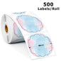 Munbyn/Nelko Holographic Laser Silver Sticker DIY Seal Labels for Card Festival Crafts Party Decorations for 241BT 246S D520