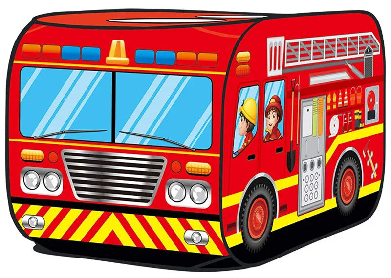 Game House Play Tent Fire Truck Police Bus Foldable Pop Up Toy Play House Children Toys Tent Ice Cream Firefighting Model House