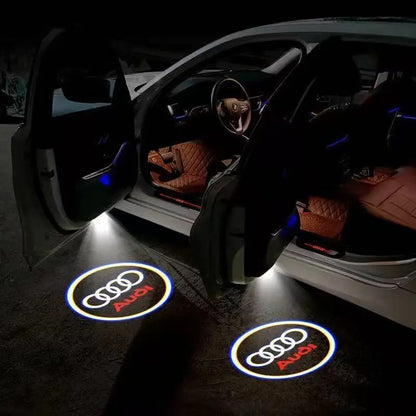 2pcs Car For QUTTRO Audi Sline A1 A3 A4 A5 A6 A7 Q3 Q5 Q7 TT B5 B6 B7 8P 8V 8P 8L S3 S4 Door logo Welcome Light Accessories