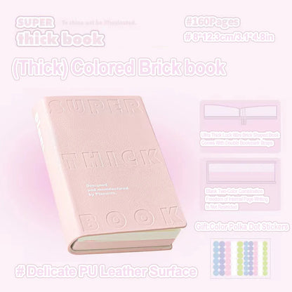 Notebook Color Brick Notebook High Appearance Thickened Portable Handbook Student Specific Mini Pocket Small Notebook Blank Note