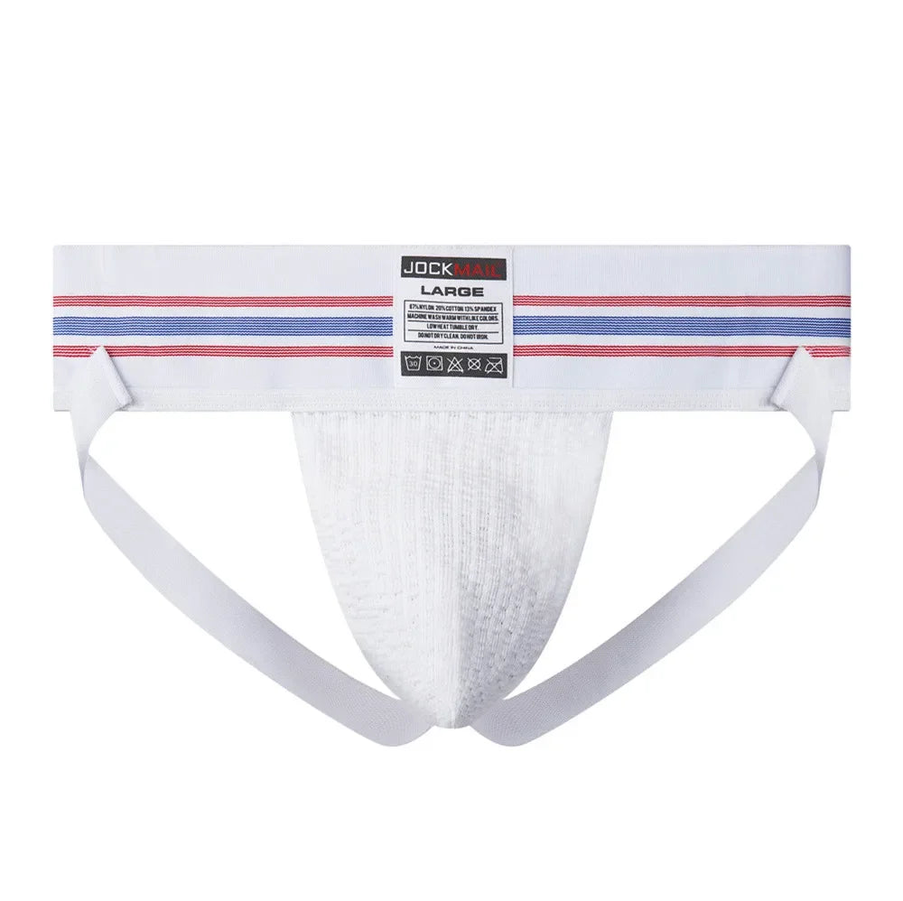 JOCKMAIL Men's Underwear Men Sexy Briefs Jockstrap Pouch Cuecas Man Cotton Panties Thongs Mesh Underpants Gay Slip Homme Srting