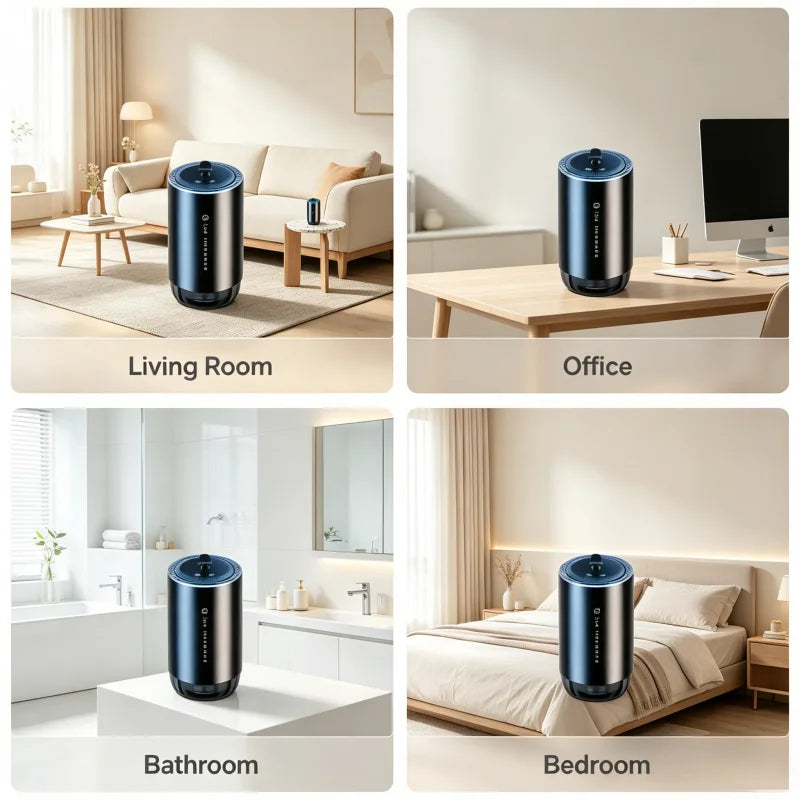 Smart Car Aroma Diffuser Set with 3 Bottles Essential Oils, Rechargeable Automatic Spray Car Air Freshener, Intelligent Car Perfume Aromatherapy Machine for Car & Home