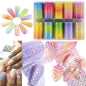 10 Patterns New Metal Nail Foils for Transfer Paper Stickers Floral Chameleon Nails Wraps DIY Water Marble Nail Art Decorations