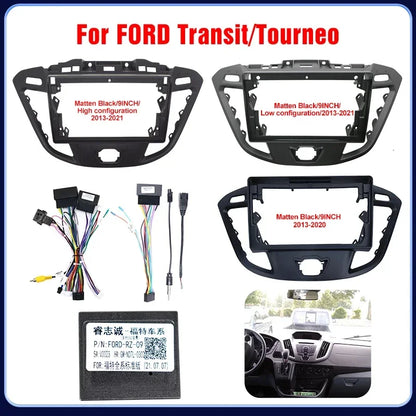 For FORD Transit/Tourneo 2013-2021 Car Radio Fascias Android Stereo Player 2 Din Head Unit Panel Dash Frame Installation Trim