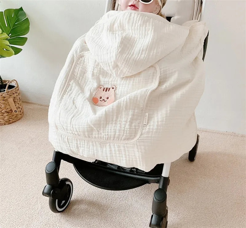 Multifunctional Infant Baby Carriers Blanket Cute Cartoon Korean Anti-mosquito Windproof Stroller Blanket Newborn Shawl Blanket