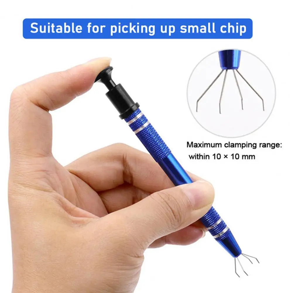 4 Claws Tweezer Jewelry Beads Holder Gems Parts Screws Pick-up Tools Grabber Catcher Jewelry Clip 4 Prongs Tweezer