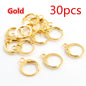 30-50pcs/lot Gold Silver French Lever Earring Hooks Wire Settings Base Hoops Earrings For DIY Jewelry Making Supplies Wholesale
