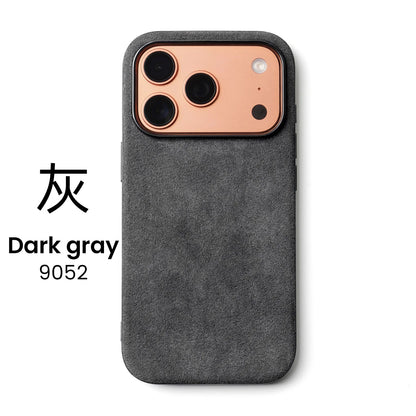 for ALCANTARA Case for iPhone 18 17 16 15 Pro Max Supercar Same Suede Leather Compatible with MagSafe Business Luxury Cover