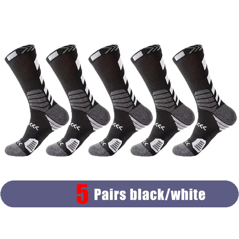 Elite Sport Cycling Basketball Socks Compression Running Man Black Trend Breathable Long Hiking Damping Athletic Professional