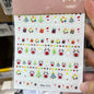 1sheet 5D Halloween Nail Stickers Pink/Green/Black Cartoon Pattern Nail Art Slider DIY For Sweet Cool Girl Cute Nail Decoration