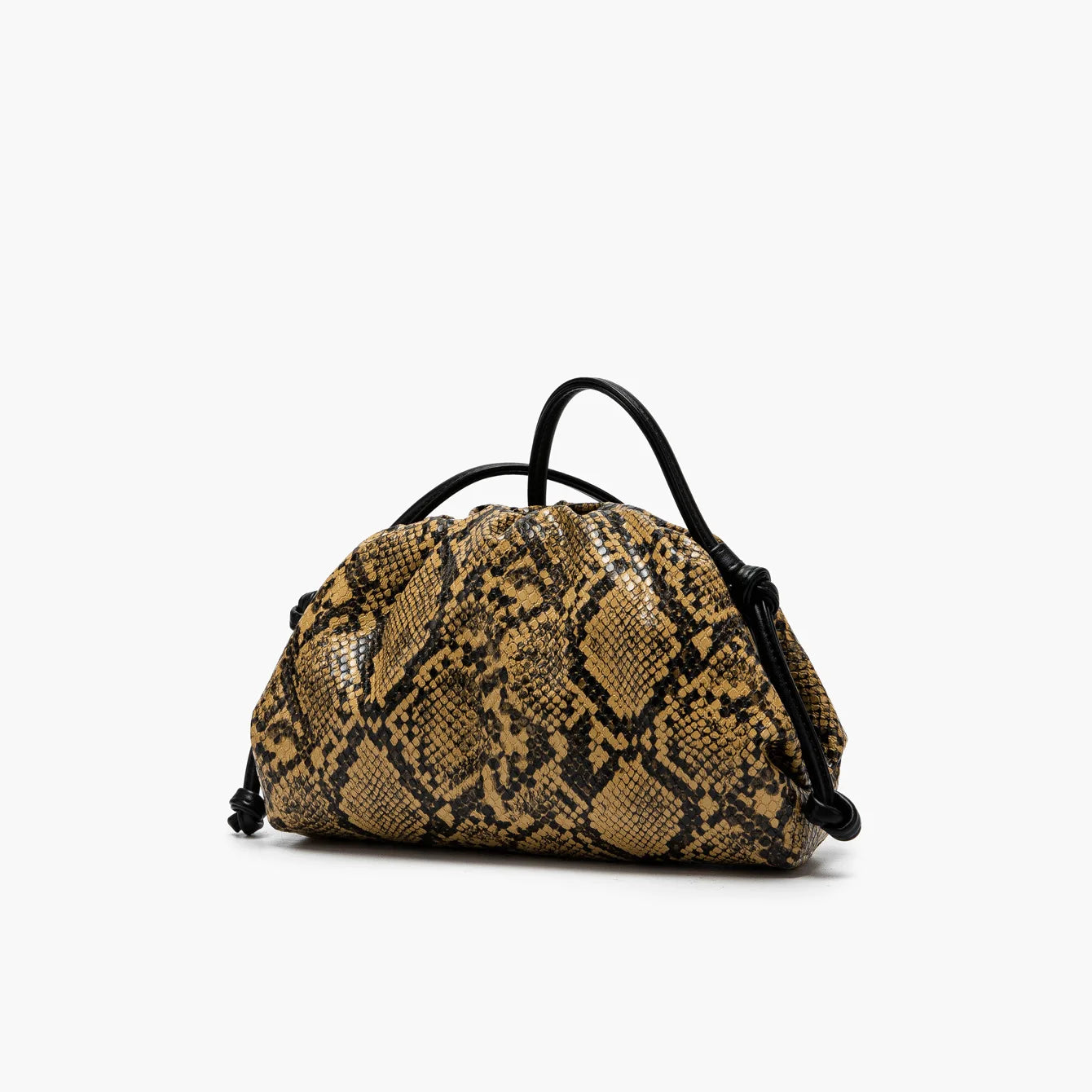 Ruched Serpentine Dumpling Bags for Women Pouch Handbag Cloud Clutch Snake Pattern Shoulder Crossbody Bag Luxury Designer Bag