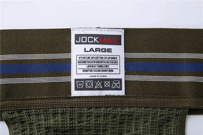 JOCKMAIL Men's Underwear Men Sexy Briefs Jockstrap Pouch Cuecas Man Cotton Panties Thongs Mesh Underpants Gay Slip Homme Srting