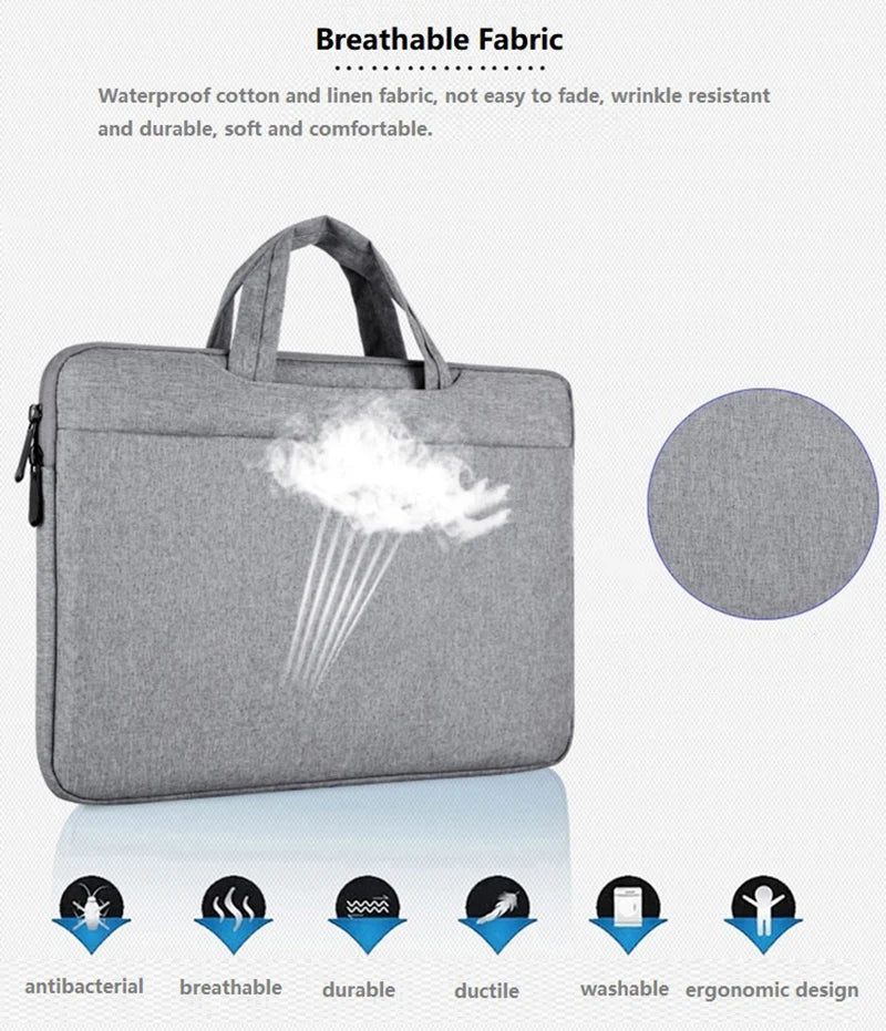 Water-resistant Universal Laptop Bag Sleeve 11 12 13 14 15 15.6 inch Notebook for Macbook Computer Handbag Briefcase Travel Bag