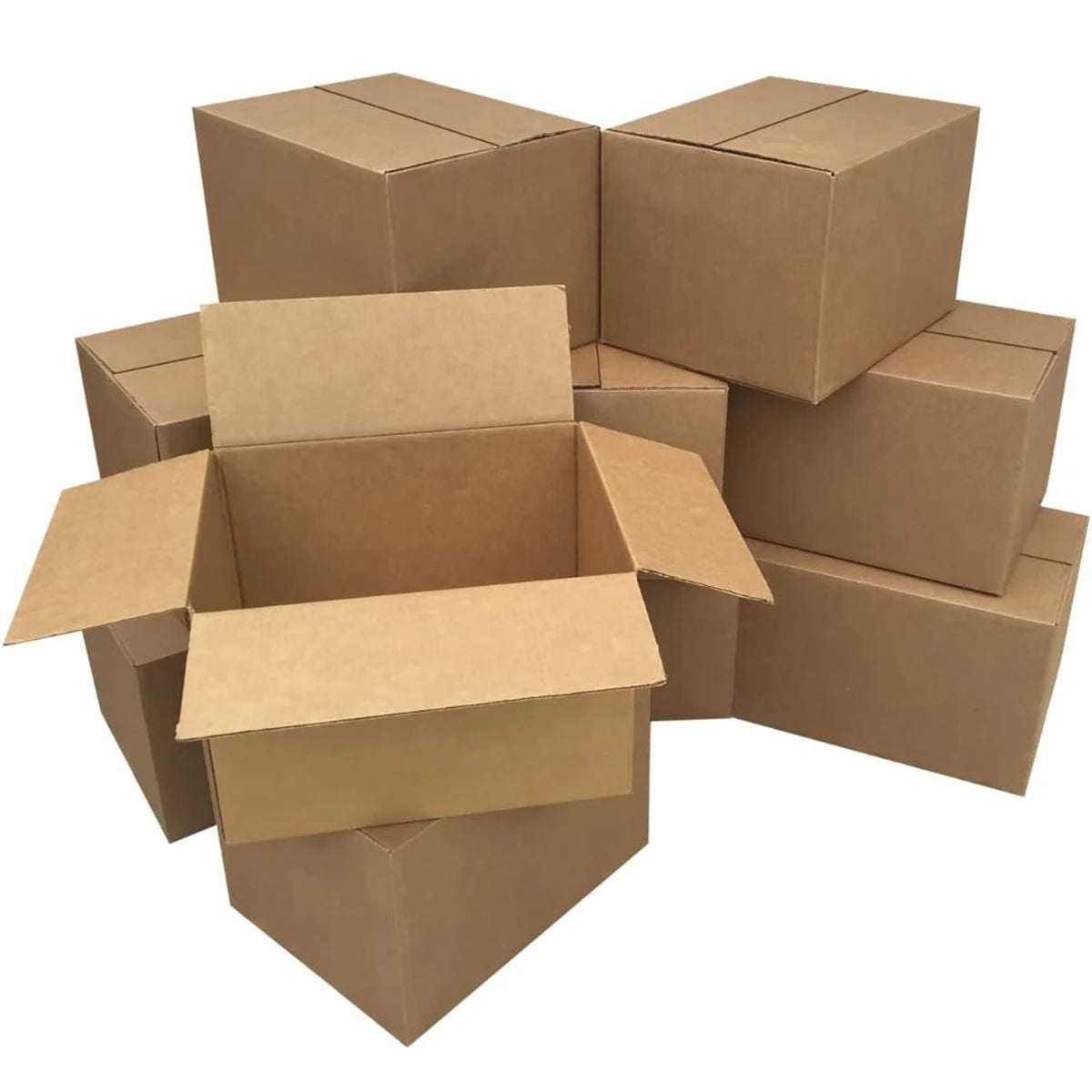 Mailing Shipping Boxes, 7.6x3.94x5.1inches, Brown Corrugated Cardboard Mailer Box With Lids, Single Wall, 32Lb/sq inch,