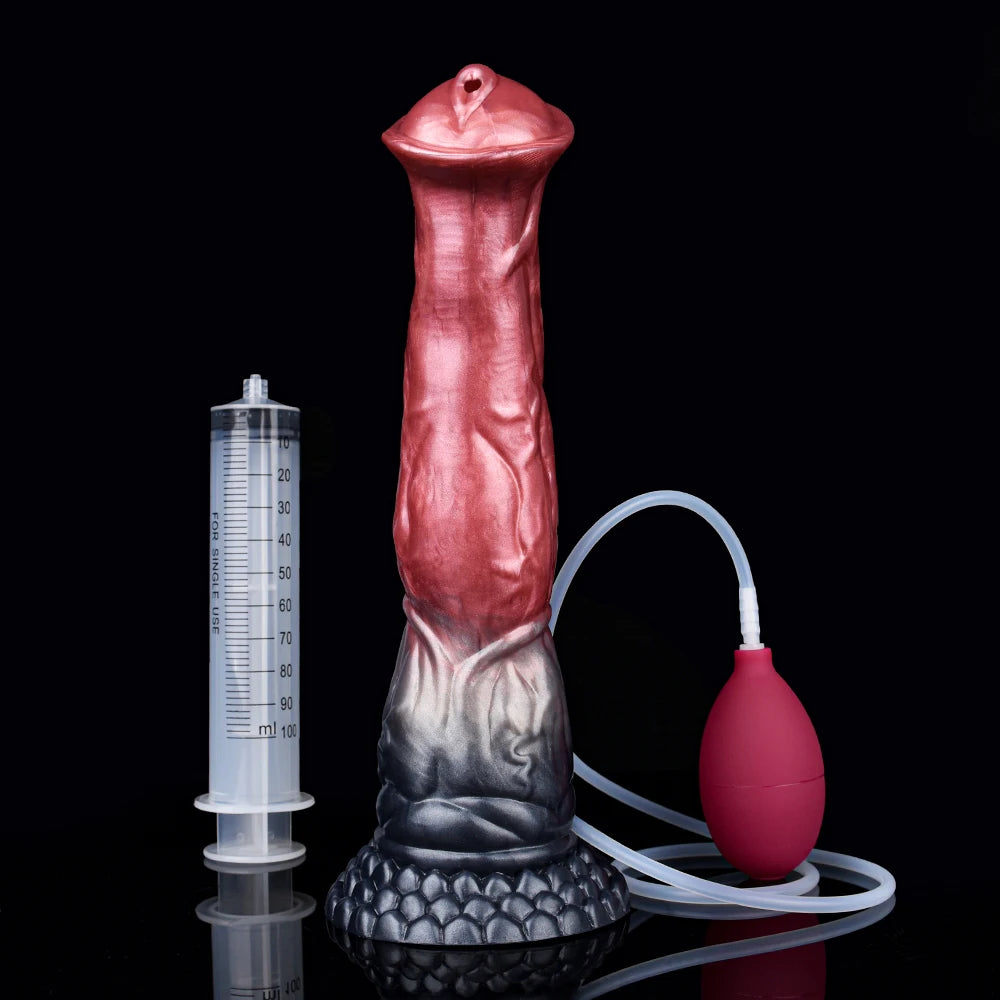 NNSX Horse Squirting Anal Plug Dildo Ejaculation Penis with Strong Sucker G-spot Stimulation Silicone Erotic Sex Toys For Woman