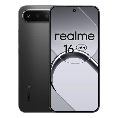 realme 16 5G, 45 W fast charging, flat AMOLED screen, 50 MP, 6550 mAh, fast charging, IP69