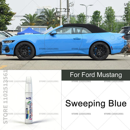 For Ford Mustang White Black Red Orange Blue Yellow Gray Car Paint Repair Pen Touch Up Scratch Remover DIY Auto Accessories