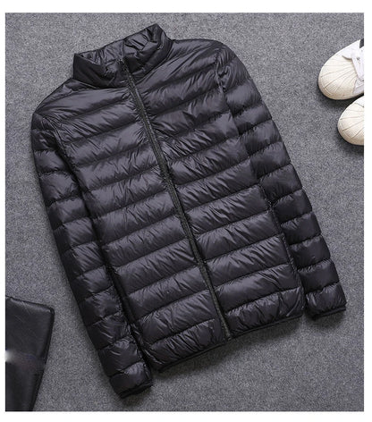 Men's All-Season Ultra Lightweight Packable Down Jacket Water and Wind-Resistant Breathable Coat Big Size Men Hoodies Jackets