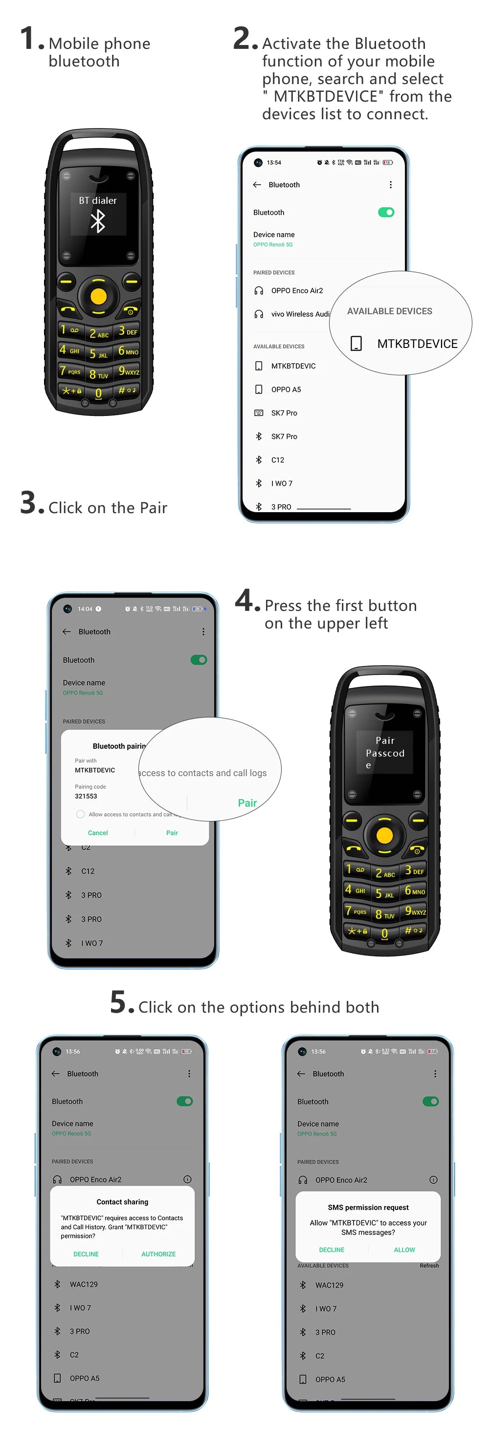 SERVO Mini Mobile Phone 2 SIM Cards Magic Voice Bluetooth Dialing Blacklist Low Radiation Smallest Button Cellphones Four Colors