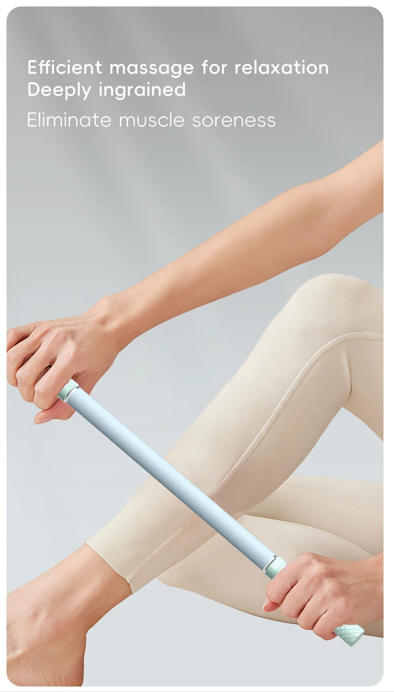 Massage Rod – Compact Deep Tissue Massage Roller Stick – Myofascial Release Tool for Legs, Back, Neck, Arms & Shoulders – Muscle
