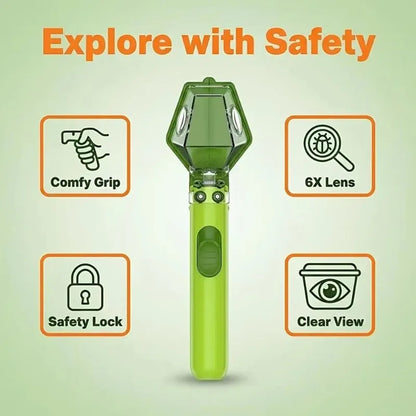 Outdoor Bug Catcher and Viewer 6X Observation Magnifier, Safe Backyard Exploration Insect Catcher for Nature Learning