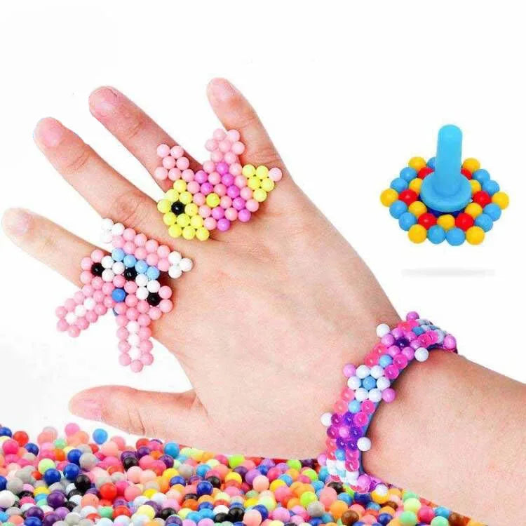 6000pcs 24 colors Refill Beads puzzle Crystal DIY water spray beads set ball games 3D handmade magic toys for children Toy