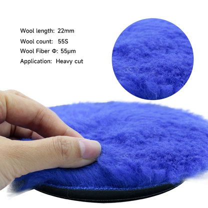 DETAILING Car Polishing Pad Wool Buffing Pads Waxing Polishing Disc Cleaning Scratch Removal Tool 3/5/6 Inch Self-Adhesive
