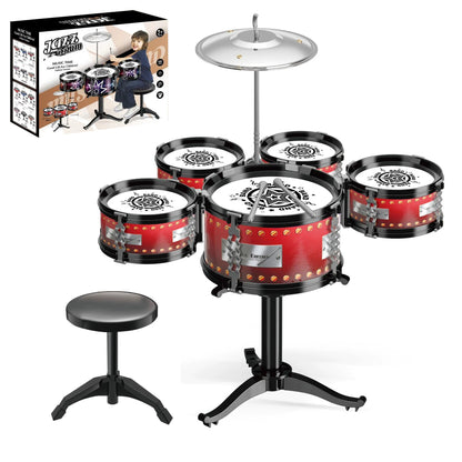 Toddler Drum Set Kids Jazz Drum Kit Educational Percussion Musical Instruments Toy Playset Christmas Birthday Gift for Boys Girl