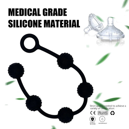 Beginner Silicone Small Anal Beads Butt Plug Ball Pull Ring Anal Stimulator Ass Butt Beads G Spot Anus Masturbation Erotic Goods